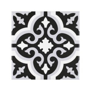 Carreau de ciment Orly Noir 20x20