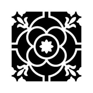 Carreau de ciment Tudor Greta Black 20x20
