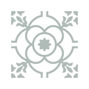 Carreau de ciment Tudor Mary Sage 20x20