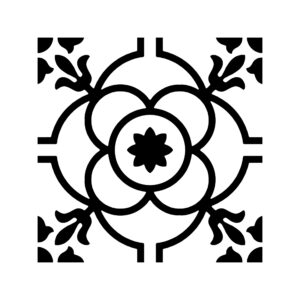 Carreau de ciment Tudor Mary White 20x20 (1)