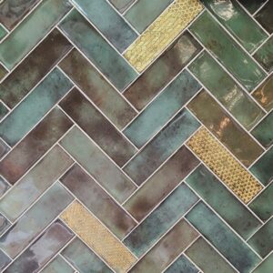 Carrelage Zellige Cosmos Green Decor 6,9x24 - 1