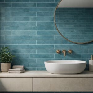 Carrelage Zellige Symphony Teal 5x25 - 1