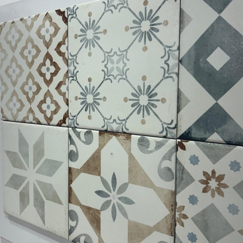 Carreau de ciment Tasos Multicolor Mix 20×20 en magasin