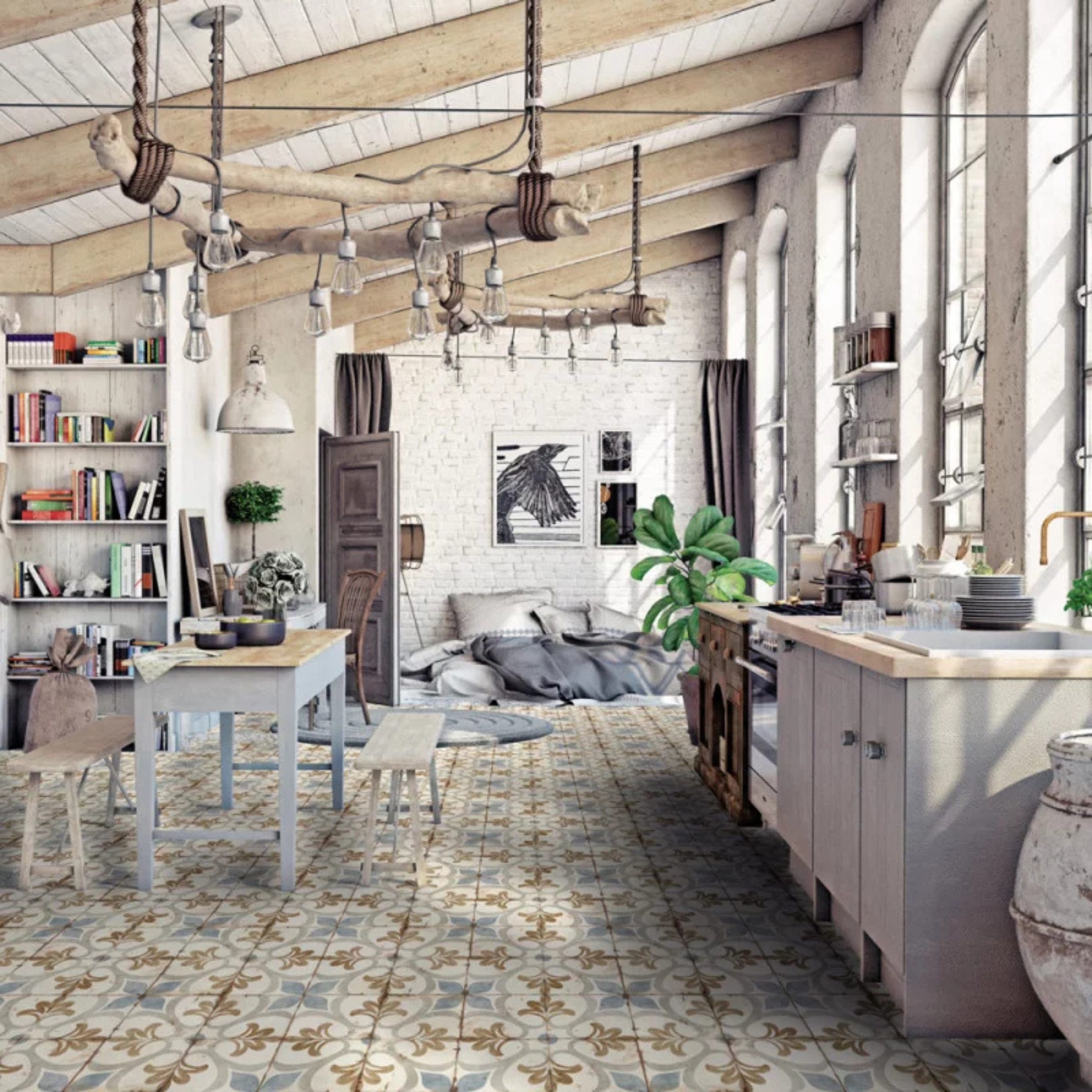 Carreau de ciment Aurora Loft 20x20 - 2