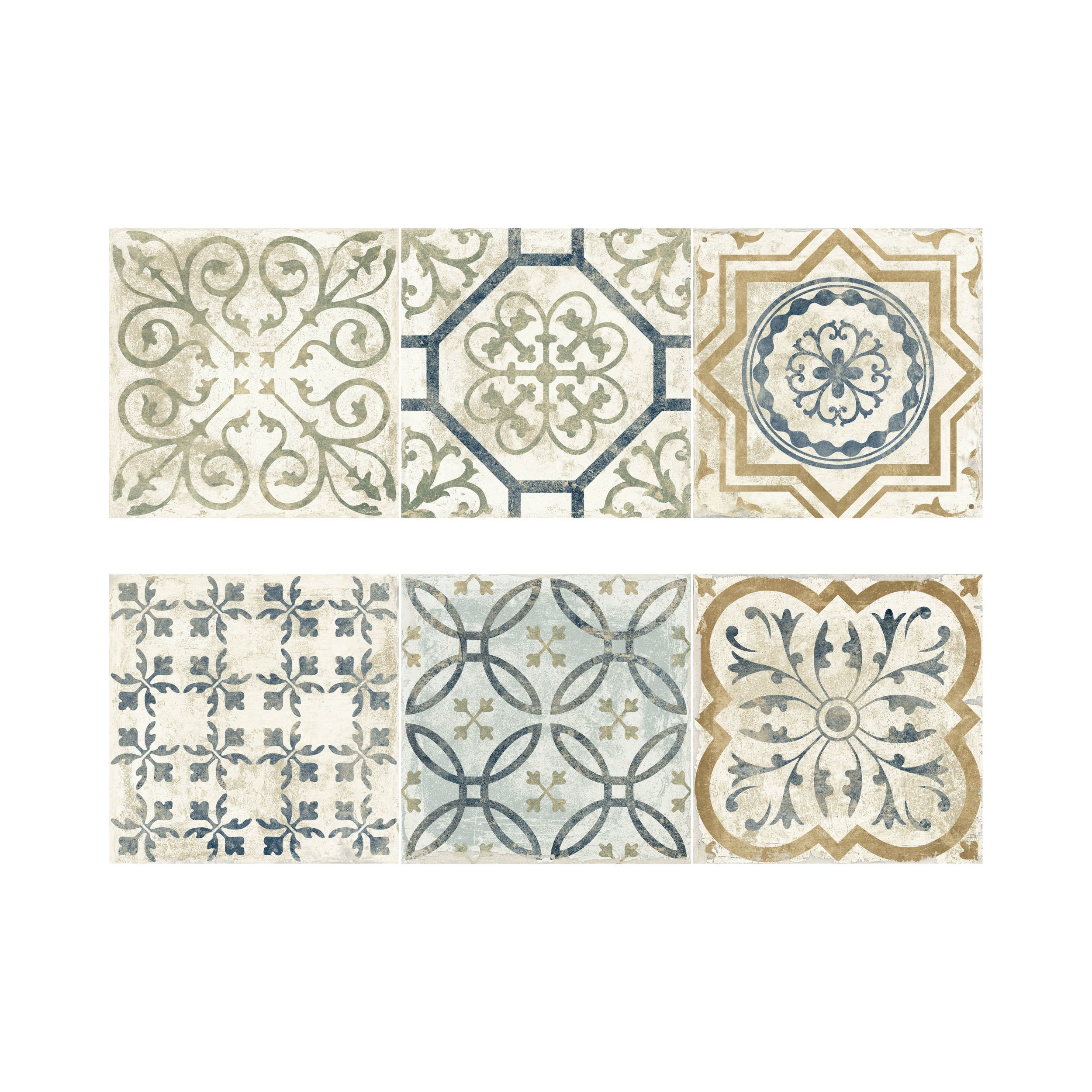 Carreau de ciment Bouquet 25x25cm - 3