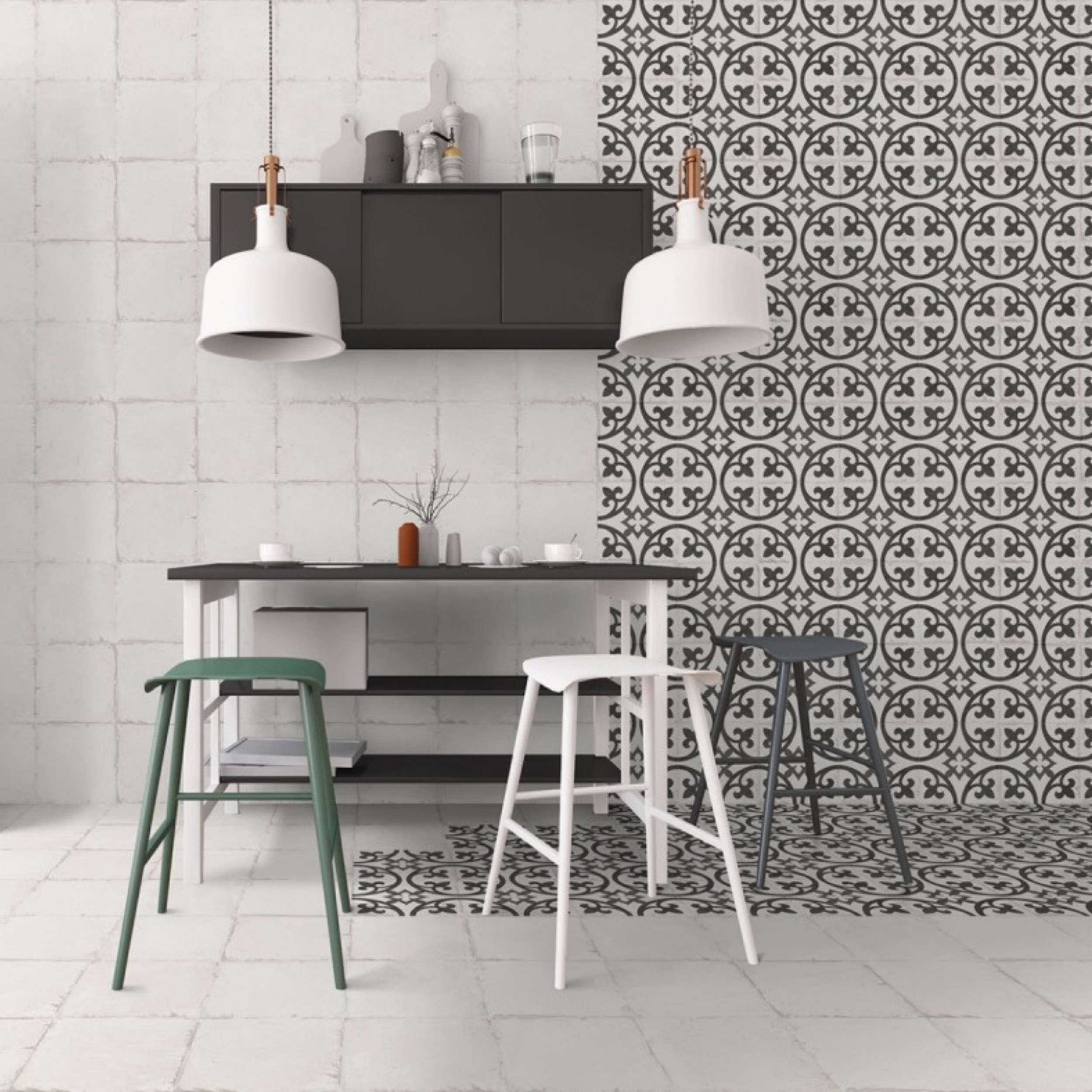 Carreau de ciment Chez Coco Floral 25x25 - 2