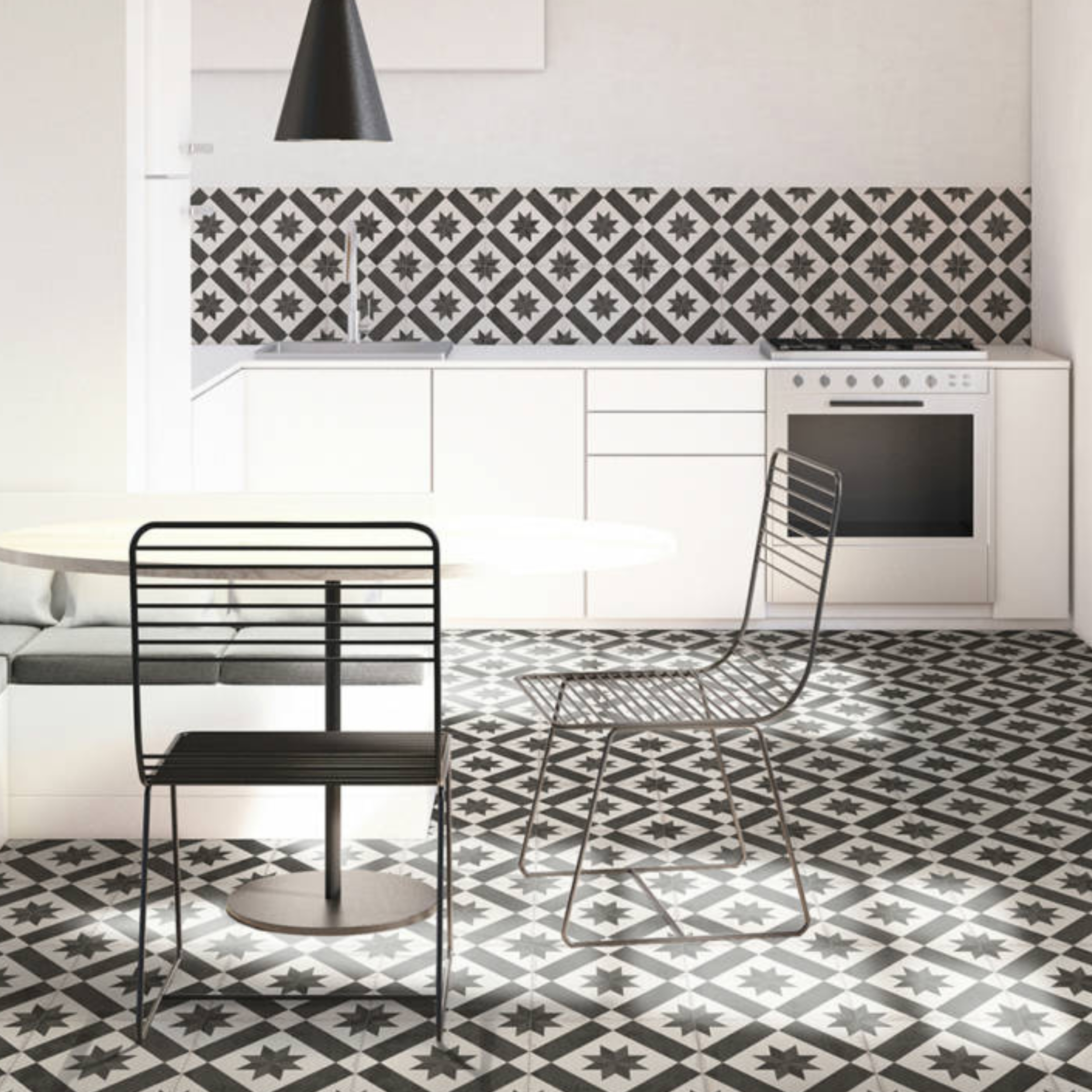 Carreau de ciment Chez Coco Star 25x25 - 1