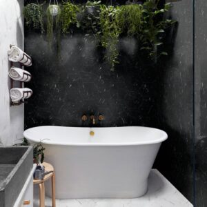 Carreau de ciment HEXA Terni Noir 23x27 - 1