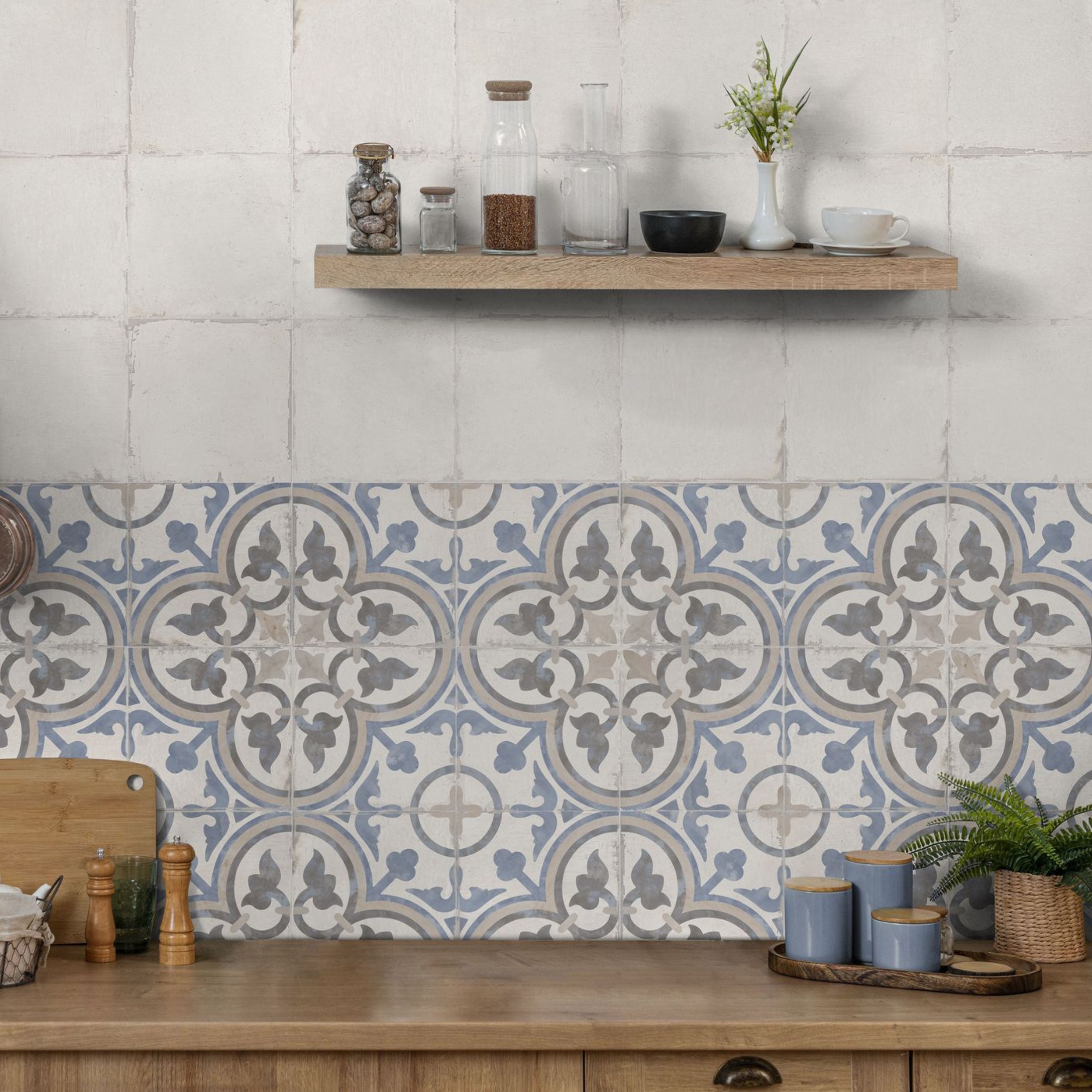 Carreau de ciment Vichy Flor 25x25 - 1