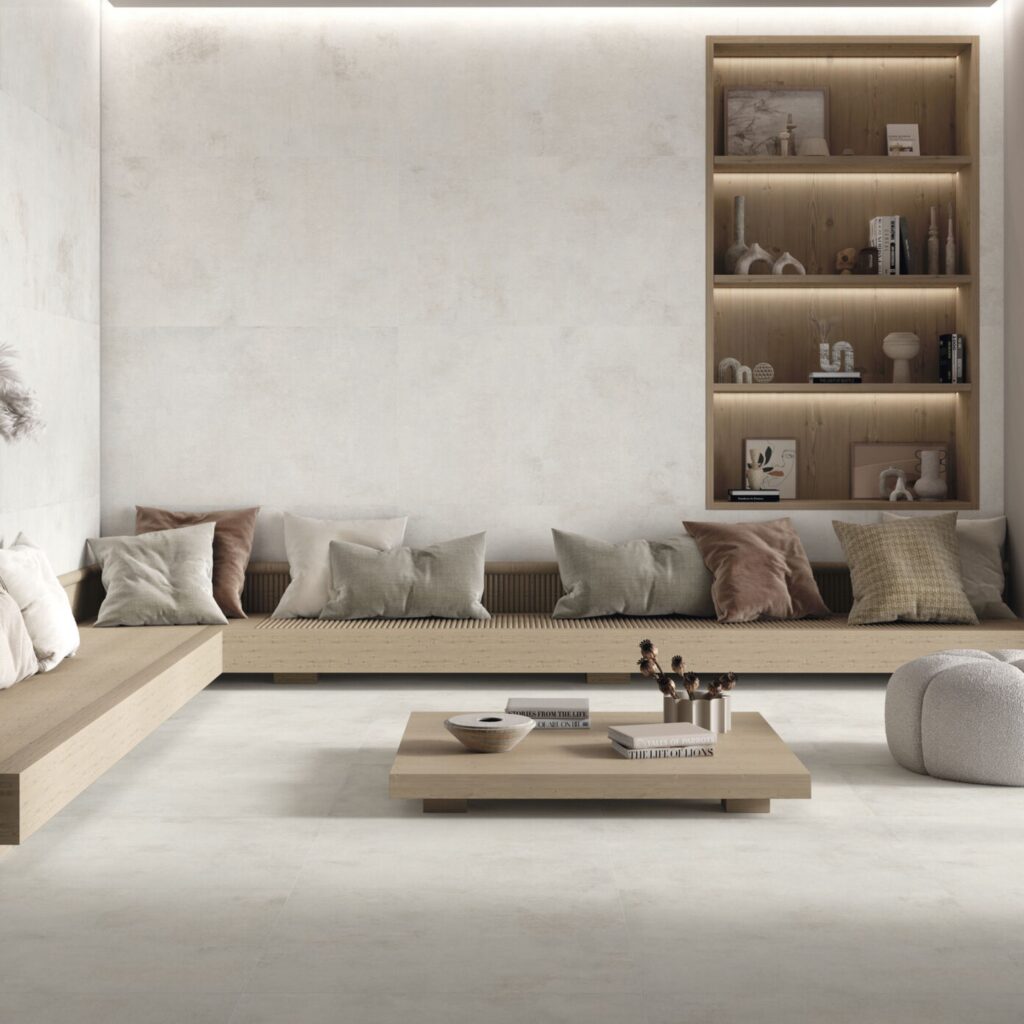 Carrelage Béton Village Soft Blanc