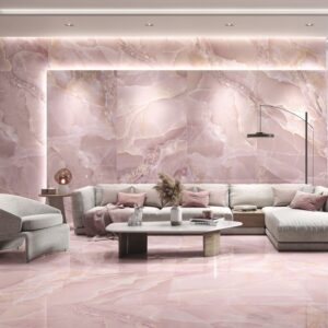 Carrelage Marbre Onyx Rose Brillant Pulido