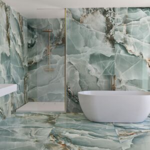Carrelage Marbre Onyx Turquoise Brillant Pulido