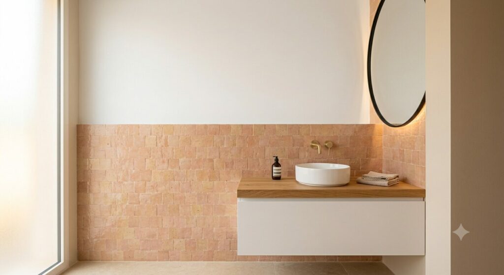 Carrelage terracotta salle de bain 4