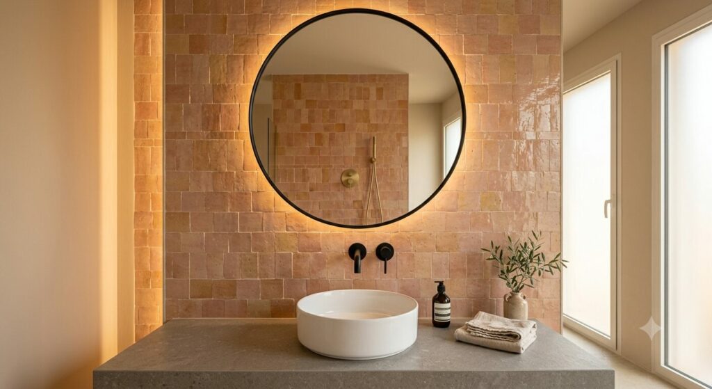 Carrelage terracotta salle de bain 3
