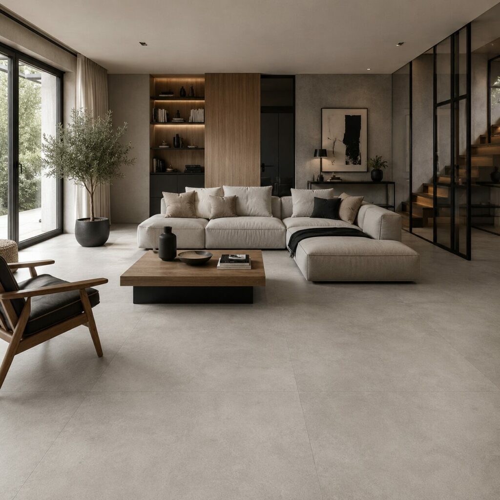 carrelage beton salon