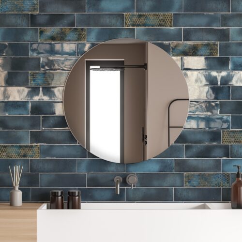 Carrelage Zellige Cosmos Blue 6,9x24 - 1