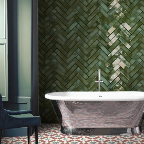Carrelage Zellige Cosmos Green 6,9x24 - 1